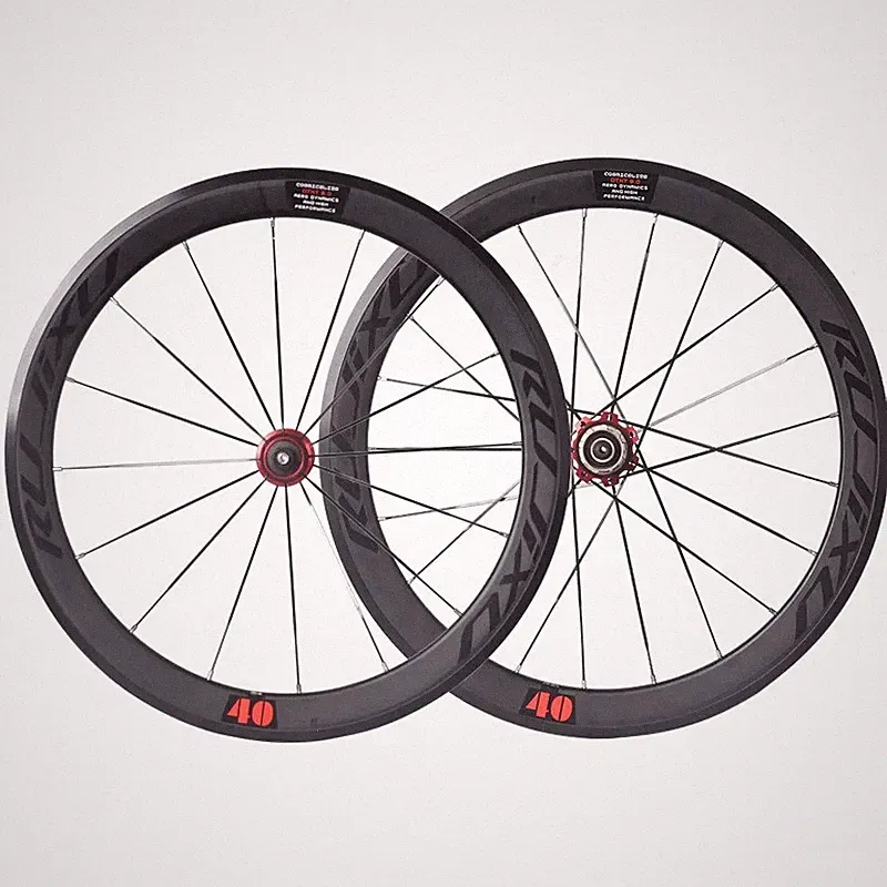700C 20 Inch Carbon Hub Pattern Wheelset with V/C Brake Foldable Bicycle Wheels