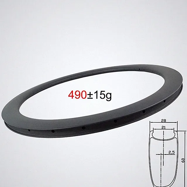 700c Asymmetric Road Bike Carbon Rim Clincher Gravel Bicycle Wheel 20H 21H 24H
