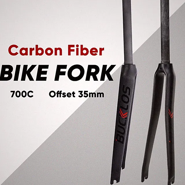 700C Bicycle Fork Full Carbon Road Bike Rigid Fork Straight Tube Cycling Parts
