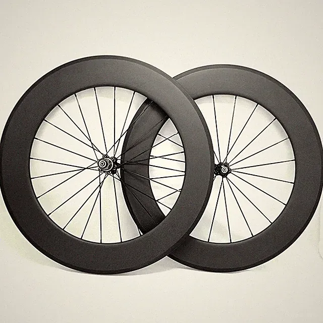 700C Carbon Bicycle Road Bike Wheelset 88mm 25mm Width Clincher Tubular Wheels
