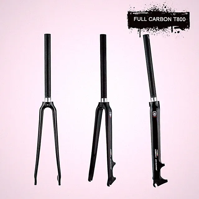 700C Carbon Fiber Bicycle Rigid Fork Internal Routing Road Bike Front Fork