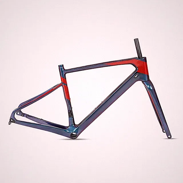 700C Carbon Fiber Off-road Bike Frameset Disc Brake Road Bicycle Gravel Frame