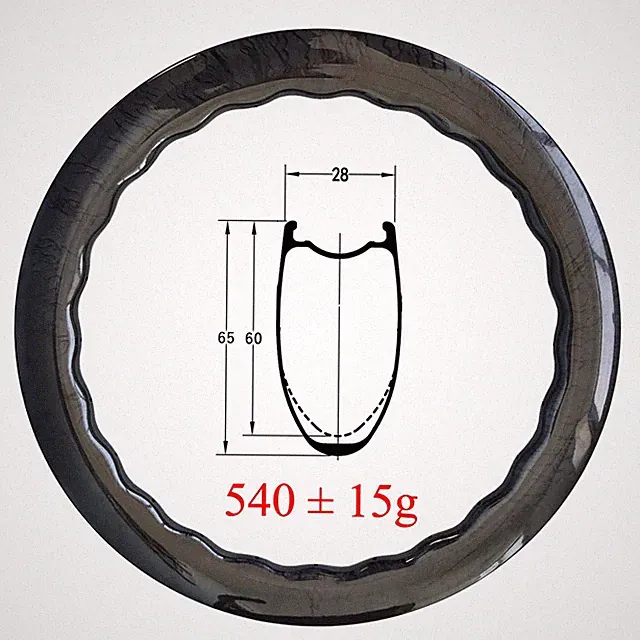700C Road Bicycle Disc Brake Carbon Rims Tubeless Bike Wave Wheels 24 Holes