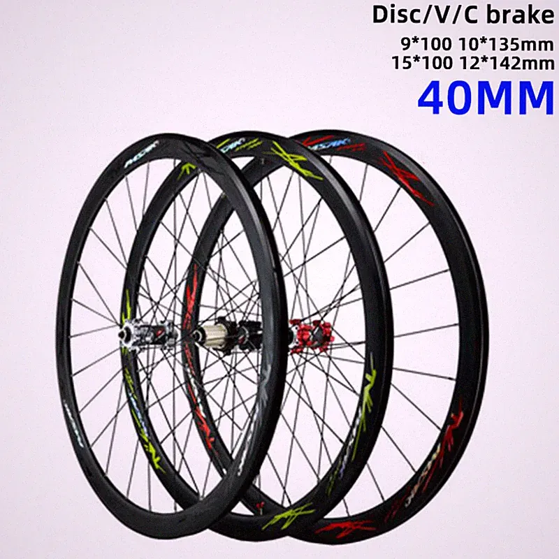 700C Road Bike Wheel Set Cross Country Bicycle Wheelset 40MM Rim 7-12 Speed 29er