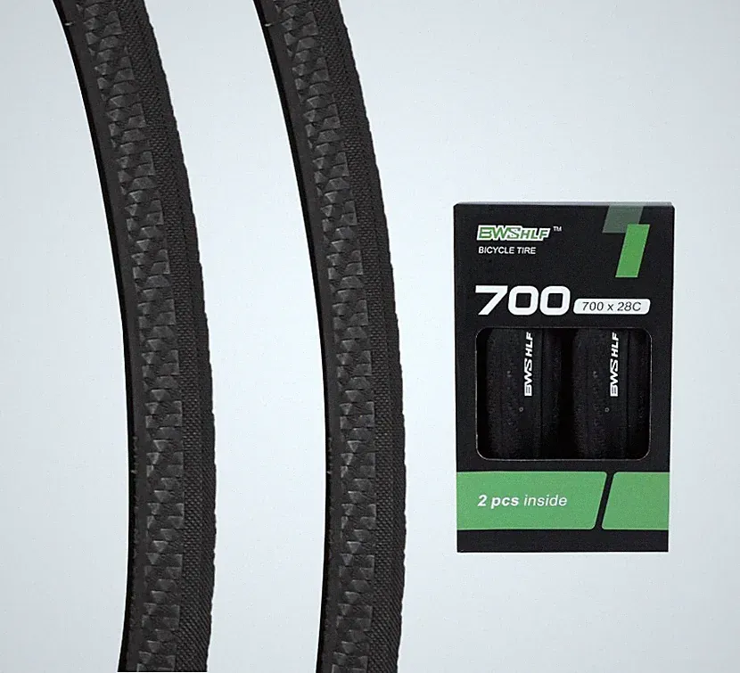 700x28c Road Bike Tire, Folding Bead Replacement Cycling Bicycle Tires (2 Pack)