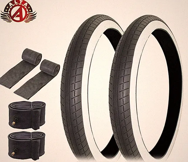 ALTA 29 X 3.00 CHOPPER/FAT BICYCLE WHITEWALL WIDE SMOOTH GROOVE TIREs 6pc SET.