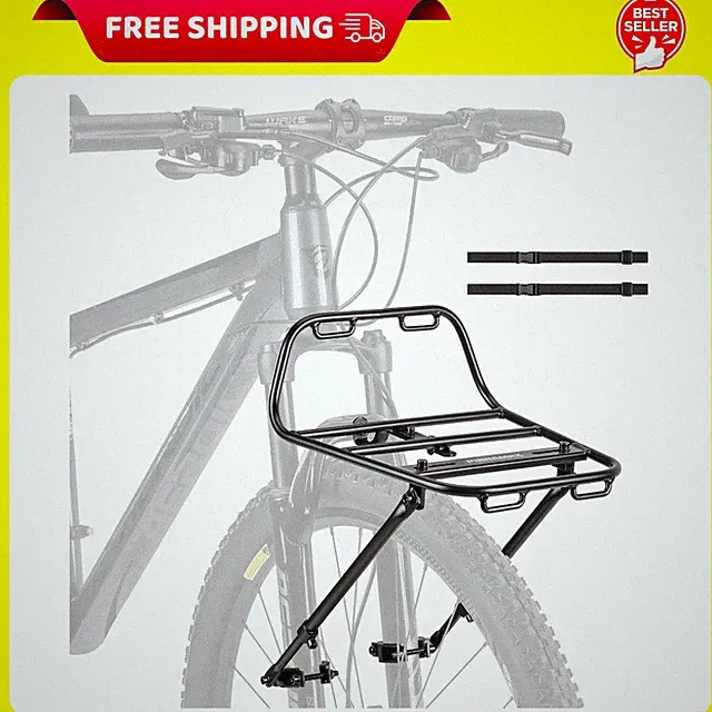 Bike Front Rack - Front Bicycle Cargo Rack with Struts - Front Mount Aluminium P