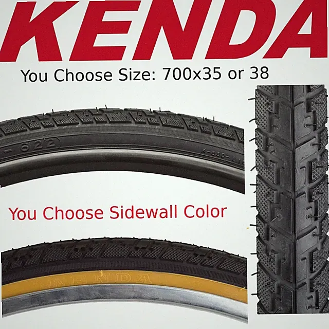 Kenda K830 700x35 or 700x38 700c Hybrid Bike Tire Black or Gumwall Path Street