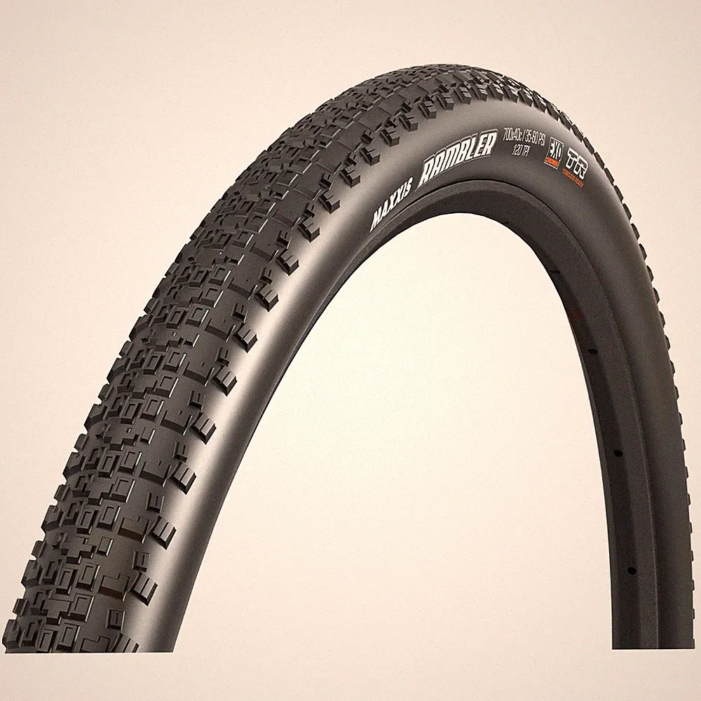 Maxxis Rambler Tubeless Ready SilkShield Gravel Bike Bicycle Tire Black 700 x 45