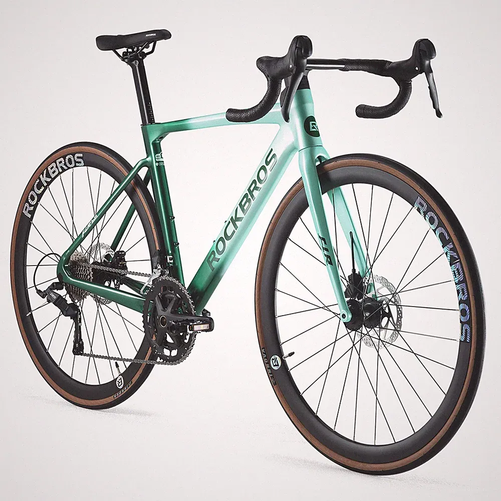 ROCKBROS FLR-W3 700C Road Bike Aluminum 2×10 Speed Hydraulic Disc Brakes M-470