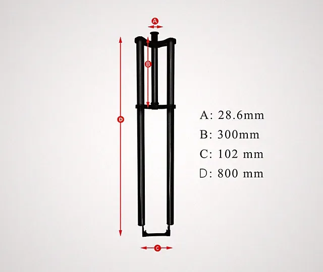 Triple Tree 1-1/8” Bicycle Fork Fat Tires Thread less with Disc Mount 28.6mm New
