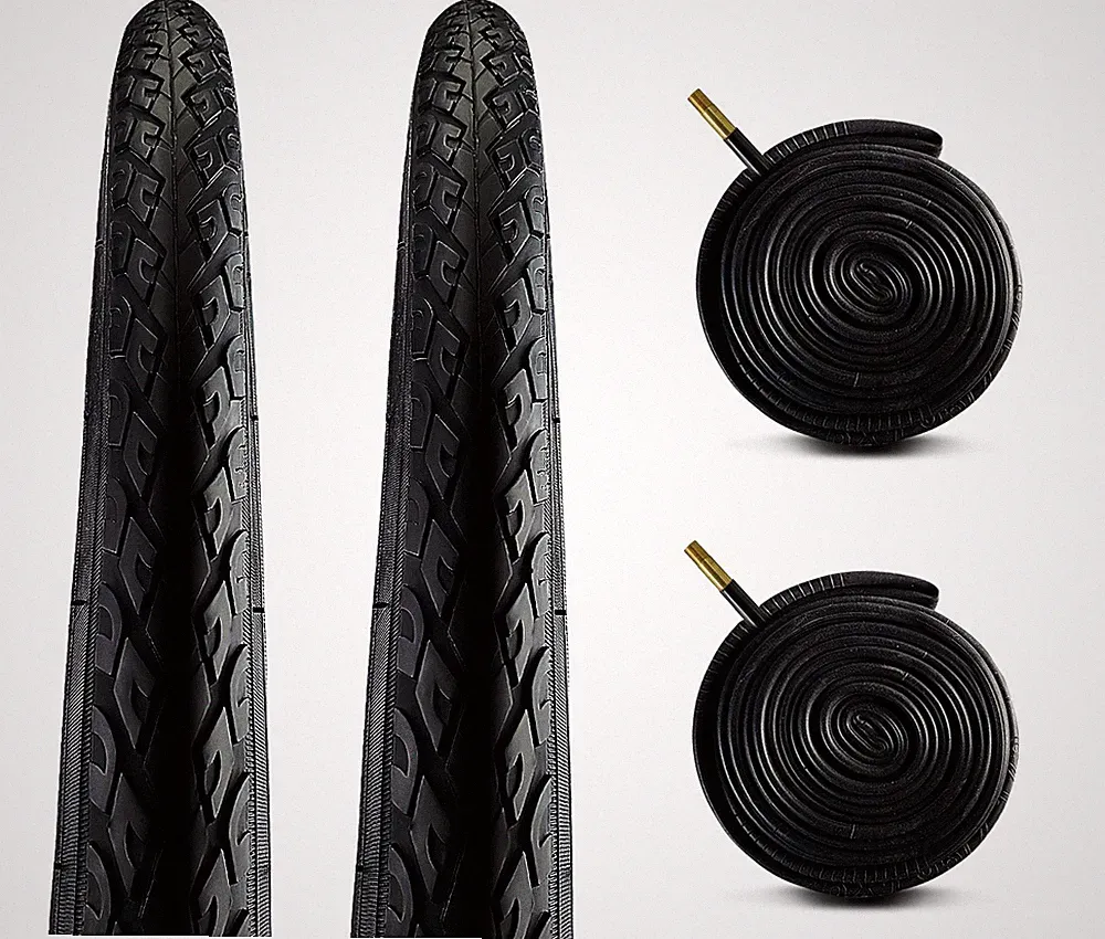 Zol Bundle 2 Pack Velocita Road Hybrid Bike Bicycle Tires and Tube 700x38c
